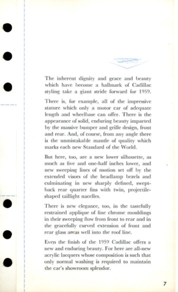 1959 Cadillac Salesmans Data Book Page 12